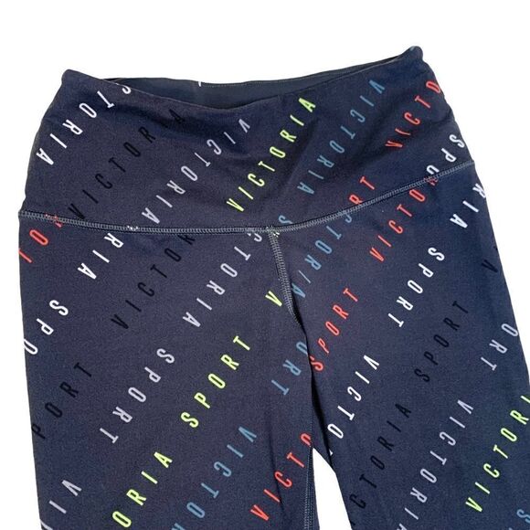 Women’s 𝅺Victoria’s Secret Sport gray logo Knockout Tights leggings - Picture 4 of 7